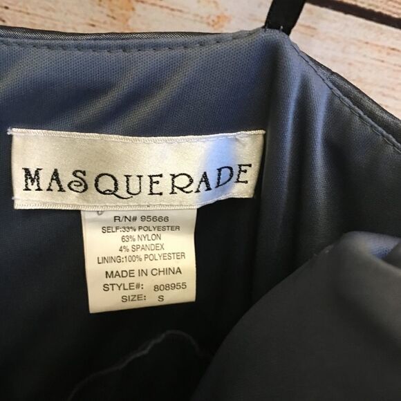 MASQUERADE STRAPLESS RUFFLED SKIRT DRESS‎ - Picture 3 of 8